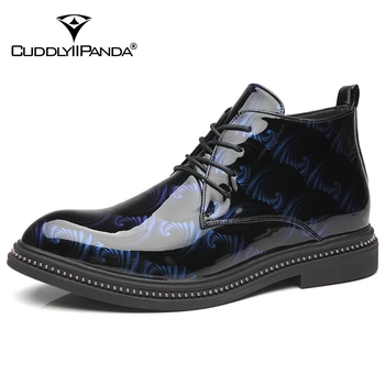 CuddlyIIPanda Luxury Brand Men Fashion Ankle Boots Spring Autumn Rivets Patent Leather Short Boots Print Male Handmade Boots
CuddlyIIPanda Luxury Brand Men Fashion Ankle Boots Spring Autumn Rivets Patent Leather Short Boots Print Male Handmade Boots