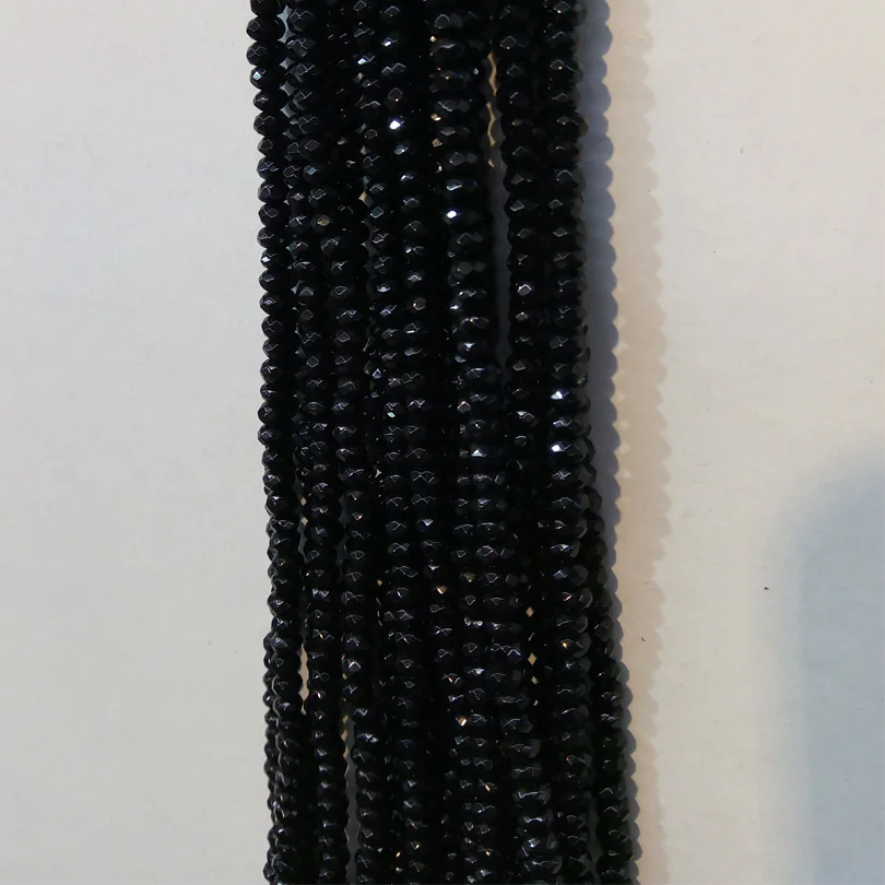 Rondelle Spacer Faceted AA Grade Black Agat Beads Natural Stone Beads 2*3/3*4mm DIY Beads For Jewelry Making Section Wholesale
Rondelle Spacer Faceted AA Grade Black Agat Beads Natural Stone Beads 2*3/3*4mm DIY Beads For Jewelry Making Section Wholesale
