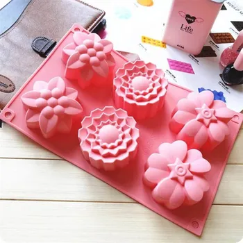 6 Flower Silicone Cake Mold Handmake DIY Bread Mould Silicone Moulds For Cake Mooncake Mold Cake Tools 
6 Flower Silicone Cake Mold Handmake DIY Bread Mould Silicone Moulds For Cake Mooncake Mold Cake Tools