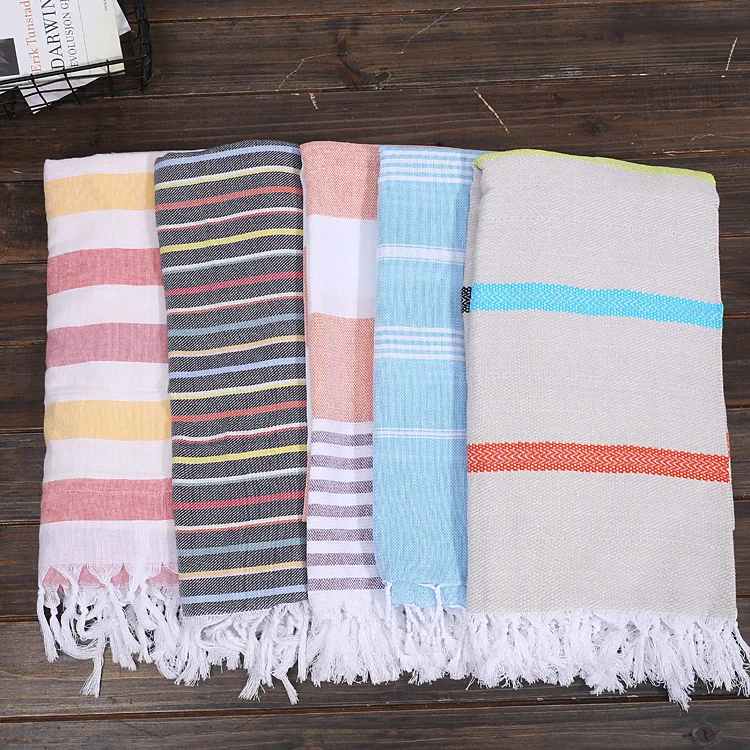 Large Turkish Bath Towels Cotton Fabric Tassel Big Beach Towel 100X180cm Summer Adults Stripes Thin Towel Wrapped Skirt Towels
Large Turkish Bath Towels Cotton Fabric Tassel Big Beach Towel 100X180cm Summer Adults Stripes Thin Towel Wrapped Skirt Towels