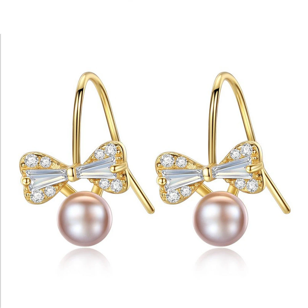 E0009 Japan Korea Lovely Cute S925 Silver Pearl 5A Zircon Natural Freshwater Pearl Earring Bowknot Female Girl Stud Earring
E0009 Japan Korea Lovely Cute S925 Silver Pearl 5A Zircon Natural Freshwater Pearl Earring Bowknot Female Girl Stud Earring