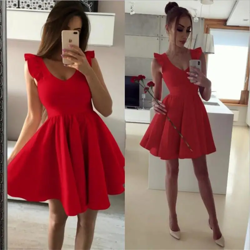TYJTJY 2019 Summer Women dress Sexy V Neck Ruffles Dress female Black Khaki Green Red Party Dress robe femme
TYJTJY 2019 Summer Women dress Sexy V Neck Ruffles Dress female Black Khaki Green Red Party Dress robe femme
