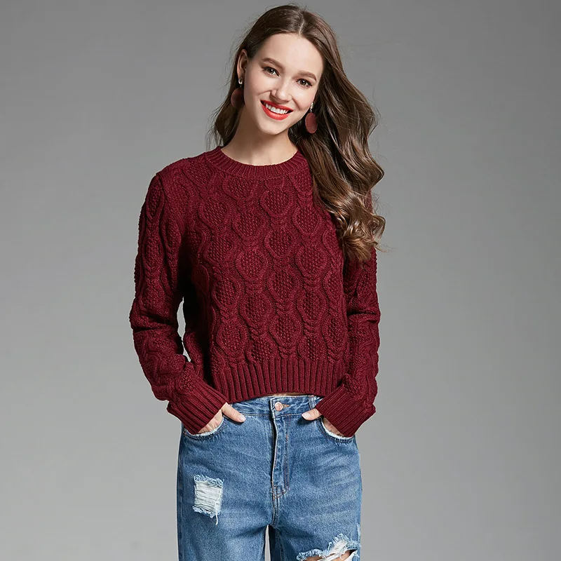 Lady Fashion Cashmere Sweaters Gils Plus Size Women's Winter Warm Wear Female Knit Pullover Sweaters Long Sleeve O Neck B-9244
Lady Fashion Cashmere Sweaters Gils Plus Size Women's Winter Warm Wear Female Knit Pullover Sweaters Long Sleeve O Neck B-9244