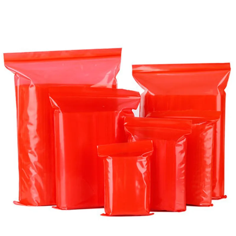 Thickened 12 Wires PE Ziplock Bag 100pcs/Lot Red Color Zipper Bags Self Sealing Plastic Food Bags Makeup Ziplock Poly Bags
Thickened 12 Wires PE Ziplock Bag 100pcs/Lot Red Color Zipper Bags Self Sealing Plastic Food Bags Makeup Ziplock Poly Bags