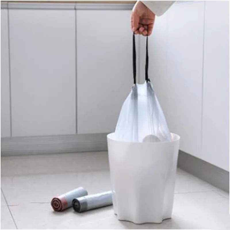 Фото Белый мешок для мусора с кулиской маленький 200 шт. подкладка офиса дома спальни |