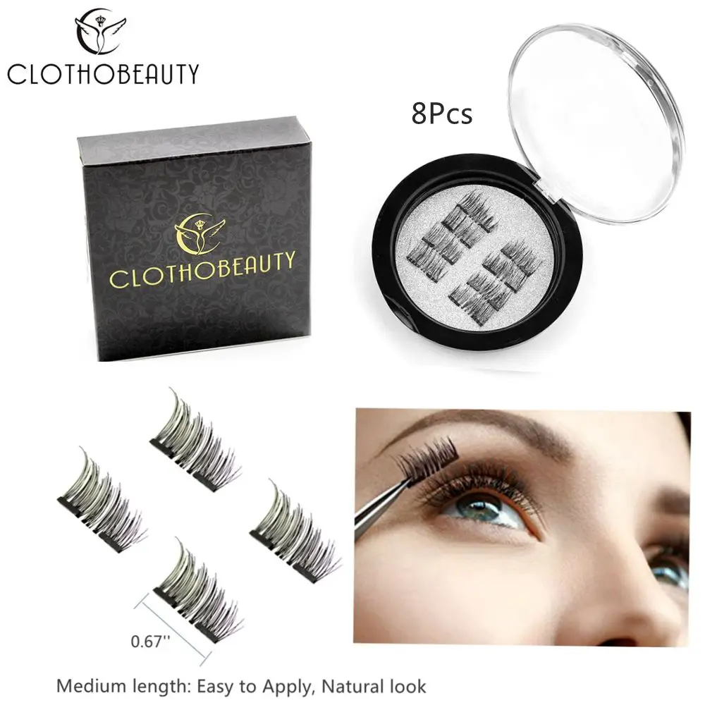 CLOTHOBEAUTY 8pcs/2pairs False Magnetic Eyelashes, Half Cover 2 Magnets,No Glue,Handmade Natural Reusable Fake Lashes(MA01-2)
CLOTHOBEAUTY 8pcs/2pairs False Magnetic Eyelashes, Half Cover 2 Magnets,No Glue,Handmade Natural Reusable Fake Lashes(MA01-2)