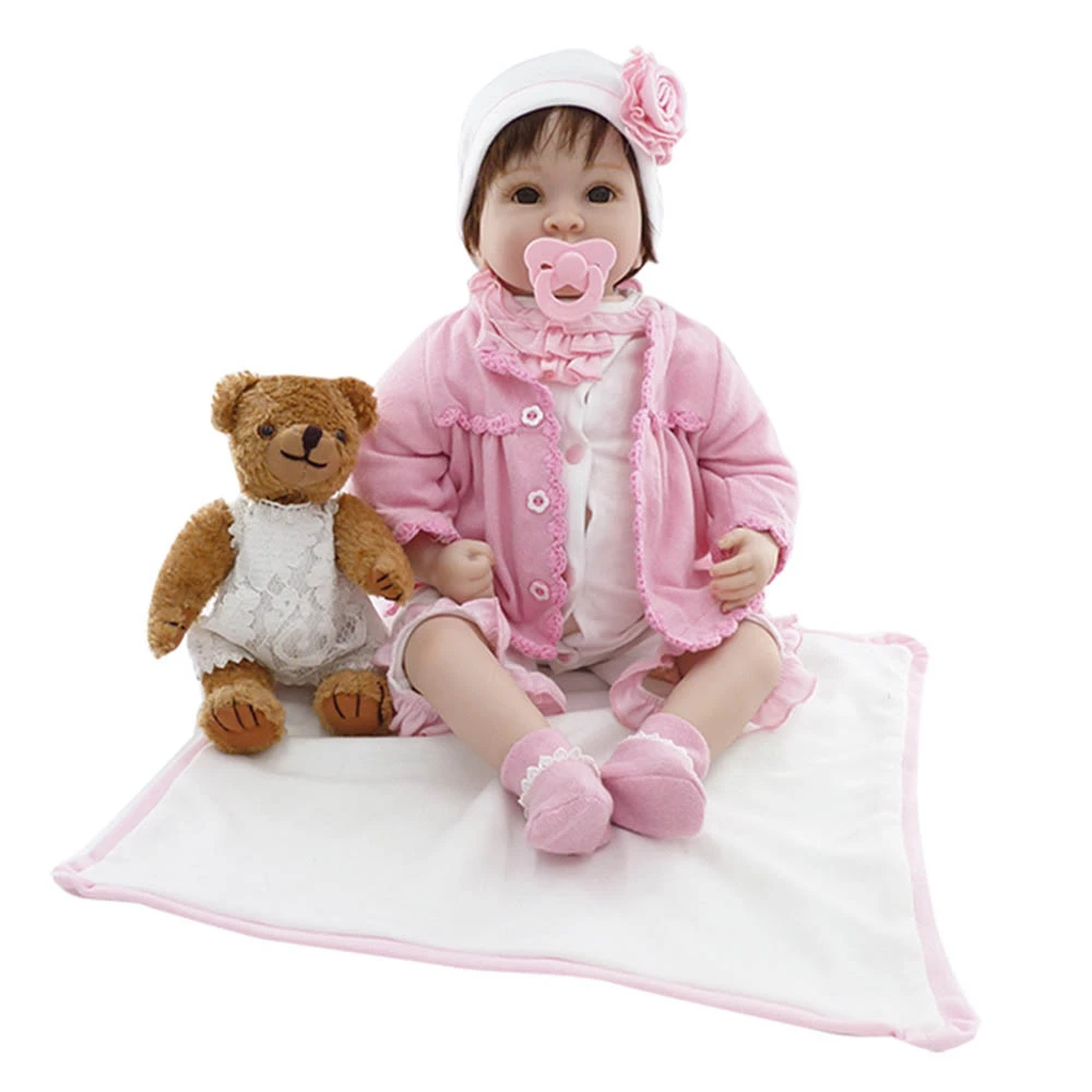 22" New Silicone vinyl adora Lifelike toddler Baby Bonecas girl kid doll bebe reborn menina de silicone toys for children
22" New Silicone vinyl adora Lifelike toddler Baby Bonecas girl kid doll bebe reborn menina de silicone toys for children