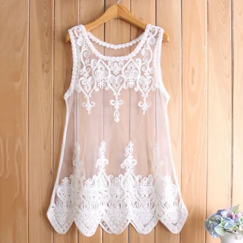 women hollow out lace sleeveless blouse o neck hollow out lace mesh loose shirt womens summer loose tops and blouses #20
women hollow out lace sleeveless blouse o neck hollow out lace mesh loose shirt womens summer loose tops and blouses #20