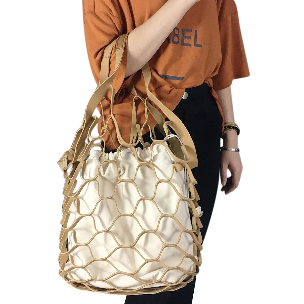FGGS Hollow Out Mesh Leather Bags Summer Beach Bag Handbags Bucket Bag Leisure Large Capacity Fur Women Composite Bag
FGGS Hollow Out Mesh Leather Bags Summer Beach Bag Handbags Bucket Bag Leisure Large Capacity Fur Women Composite Bag