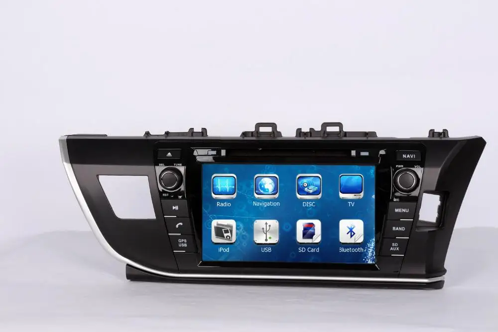 8 inch in-dash Car DVD player with GPS(opt),audio Radio stereo,USB/SD,AUX,BT/TV,car multimedia headunit for TOYOTA COROLLA 2014
8 inch in-dash Car DVD player with GPS(opt),audio Radio stereo,USB/SD,AUX,BT/TV,car multimedia headunit for TOYOTA COROLLA 2014