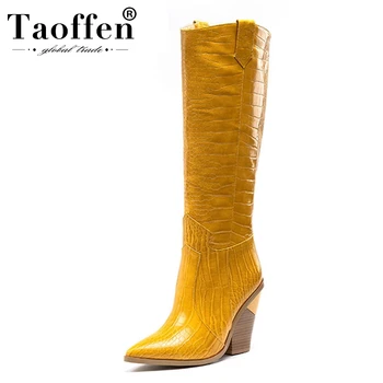 Taoffen Knee High Boots For Women Brand New Plus Size 33-46 Winter Keep Warm Plush Shoes Western Cowgirl Thick High Heel Boots
Taoffen Knee High Boots For Women Brand New Plus Size 33-46 Winter Keep Warm Plush Shoes Western Cowgirl Thick High Heel Boots