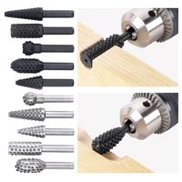 5pcs Steel Rotary Rasp File 1/4