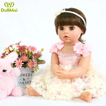 23"57cm Full silicone reborn baby dolls Toy Bebe reborn lifelike princess toddler vinyl newborn bathe toys boneca Brinquedos
23"57cm Full silicone reborn baby dolls Toy Bebe reborn lifelike princess toddler vinyl newborn bathe toys boneca Brinquedos