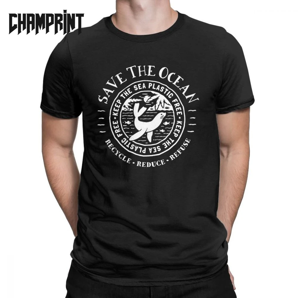 Save The Ocean Seal Keep The Sea Plastic Free Men T Shirts Ocean Pollution Water Beach Tee Shirt Short Sleeve T-Shirts Cotton
Save The Ocean Seal Keep The Sea Plastic Free Men T Shirts Ocean Pollution Water Beach Tee Shirt Short Sleeve T-Shirts Cotton