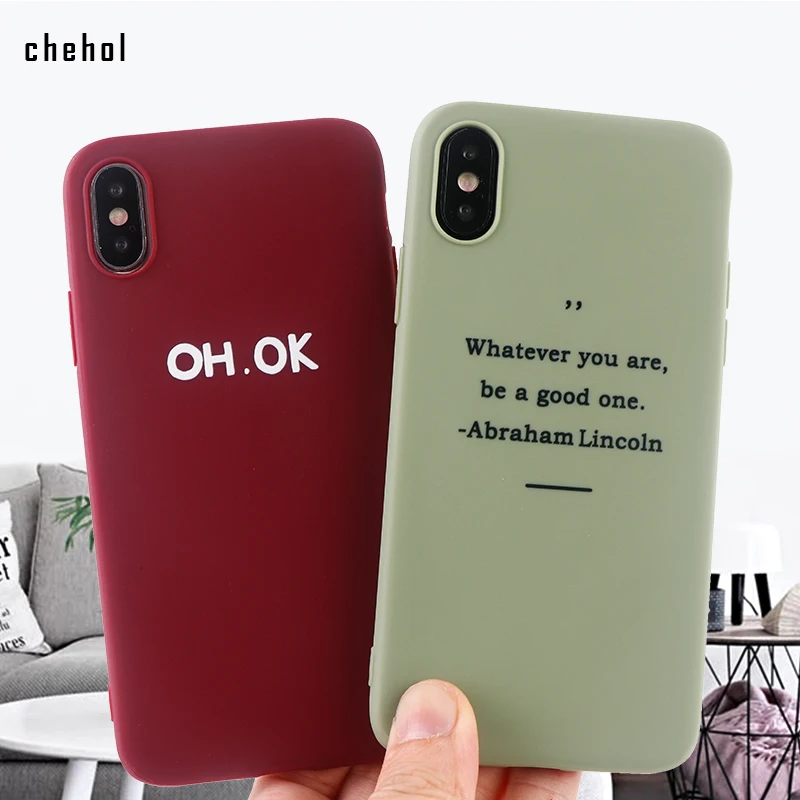 OK Word Printing Mobile Phone Case for Iphone X XS XS Max XR 6s 7 8 Plus Universal Soft Silicone Protect Cases Accessories Cover
OK Word Printing Mobile Phone Case for Iphone X XS XS Max XR 6s 7 8 Plus Universal Soft Silicone Protect Cases Accessories Cover