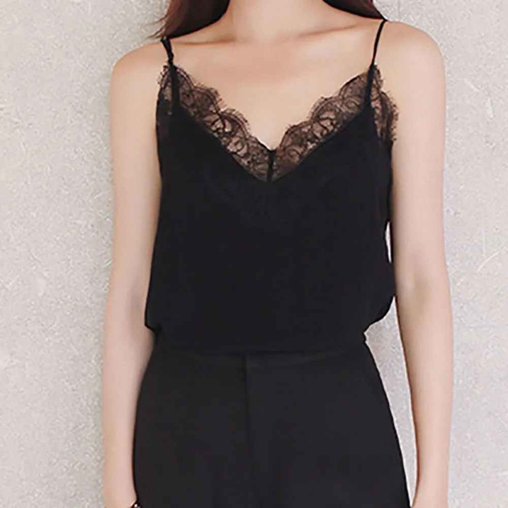 2018 Sexy Tank Top Vest Women Casual Lace Sleeveless Vest Summer Solid V Neck Tank Tops Loose Leisure Camisole Female Tops
2018 Sexy Tank Top Vest Women Casual Lace Sleeveless Vest Summer Solid V Neck Tank Tops Loose Leisure Camisole Female Tops