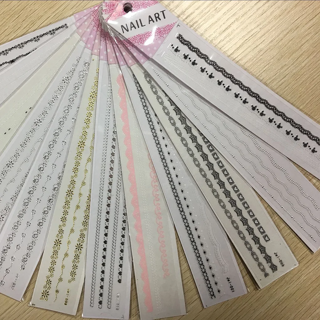 New Arrival Work Well 12pcs/set Long Strip Lace Hollow Out 3D Nail Art Stickers DIY Nails Decoration
New Arrival Work Well 12pcs/set Long Strip Lace Hollow Out 3D Nail Art Stickers DIY Nails Decoration