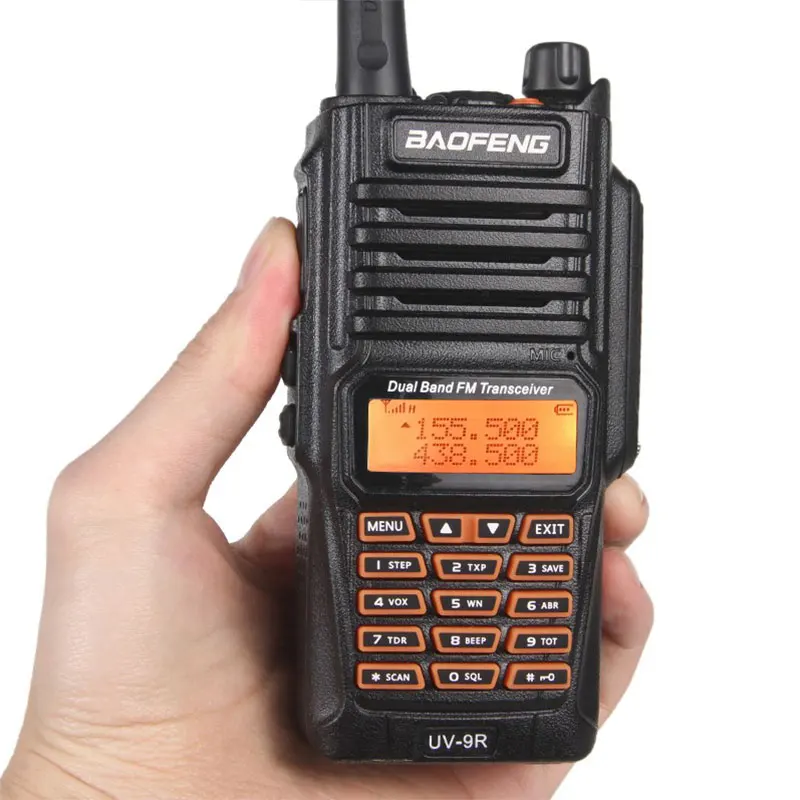 Baofeng Waterproof walkie talkie UV-9R 8W UHF/VHF walkie talkie range 5KM cb radio Dual Band Handheld UV9R Ham two way radio
Baofeng Waterproof walkie talkie UV-9R 8W UHF/VHF walkie talkie range 5KM cb radio Dual Band Handheld UV9R Ham two way radio