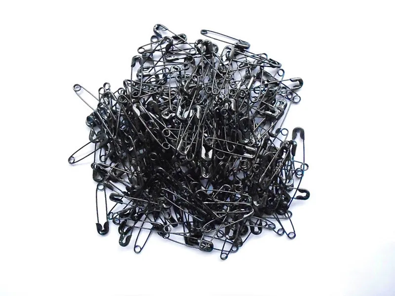 

1650pcs/bag 20mm Length free shipping Gold Plated Pin, Silver Tone Safety pins, fashion Black iron pins for garment