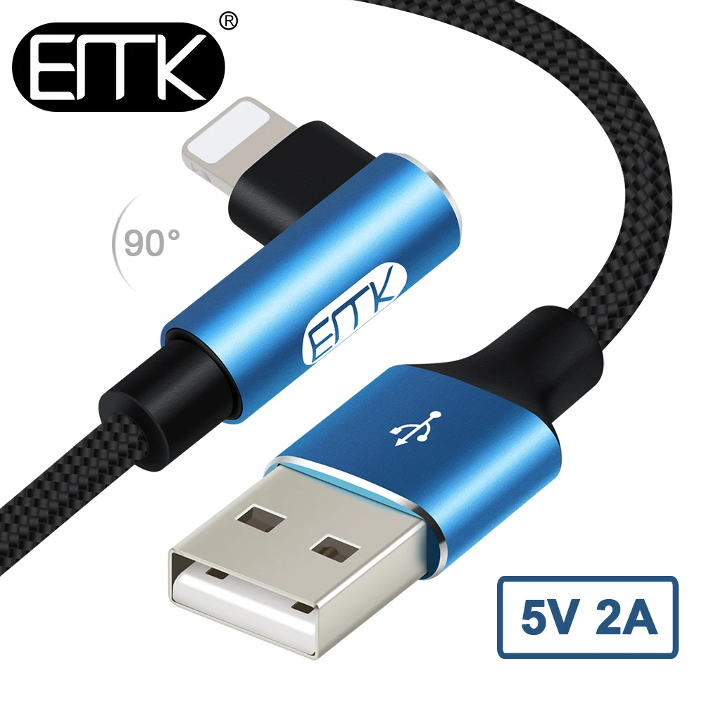 EMK 1ft Charger Cable for iPhone XS X 7 8 6 USB 2.0 Fast Charging 90 Degree Right Angle for apple iphone usb cord 0.3m 1.2m 1.8m
EMK 1ft Charger Cable for iPhone XS X 7 8 6 USB 2.0 Fast Charging 90 Degree Right Angle for apple iphone usb cord 0.3m 1.2m 1.8m