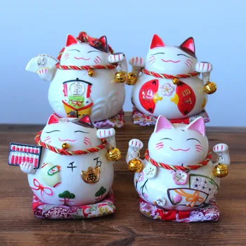 4.5 Inch Lucky Cat Ceramic Piggy Bank Home Decoration Porcelain Jewelry Business Gifts Lucky Cat Money Box Feng Shui Crafts
4.5 Inch Lucky Cat Ceramic Piggy Bank Home Decoration Porcelain Jewelry Business Gifts Lucky Cat Money Box Feng Shui Crafts