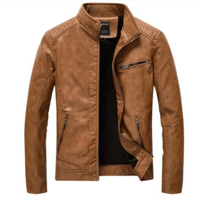 Leather Jacket Men Casual Slim Fit Stand Collar Washed PU Faux Leather Coat Mens Thick Plus Velvet Motercycle Bomber Jackets 5XL
Leather Jacket Men Casual Slim Fit Stand Collar Washed PU Faux Leather Coat Mens Thick Plus Velvet Motercycle Bomber Jackets 5XL