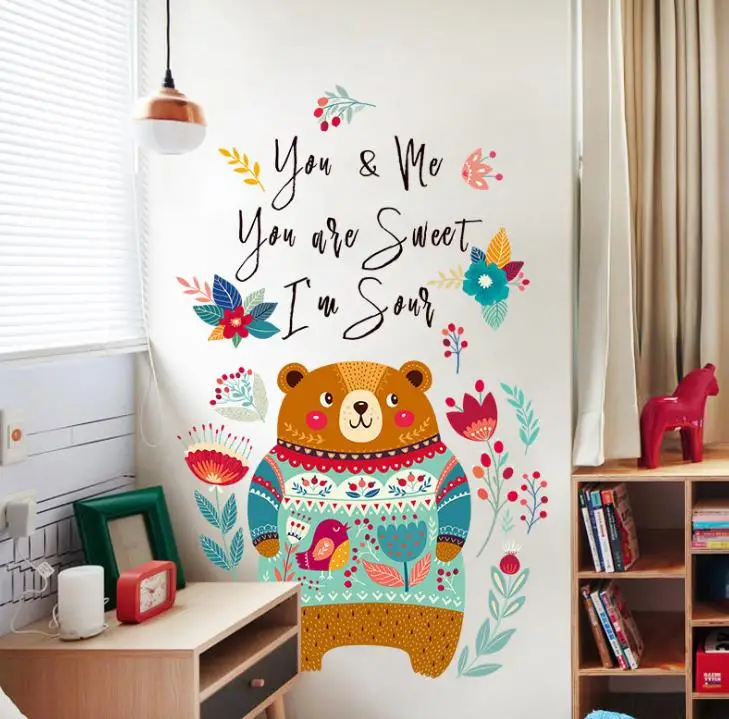 flower and cute Bears Wall Stickers For Kids Rooms Wall Decal Art Children Bedroom Decor Nursery baby gift
flower and cute Bears Wall Stickers For Kids Rooms Wall Decal Art Children Bedroom Decor Nursery baby gift