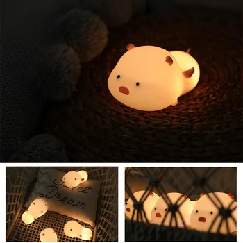 Indoor decoration led night light usb portable night light creative cute pig silicone night light color breathing lamp#G25
Indoor decoration led night light usb portable night light creative cute pig silicone night light color breathing lamp#G25