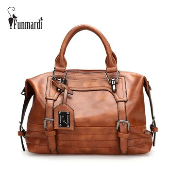 FUNMARDI Vintage Waxy Leather Handbags Boston Crossbody Bags For Women Shoulder Bag PU Leather Luxury Totes Bags Female WLHB3009
FUNMARDI Vintage Waxy Leather Handbags Boston Crossbody Bags For Women Shoulder Bag PU Leather Luxury Totes Bags Female WLHB3009