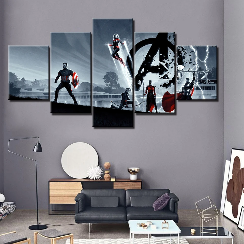 Movie Character Avengers: Endgame Hero warrior Picture 5 Piece Home Decoration For Living Room HD Print Wall Art Canvas Painting
Movie Character Avengers: Endgame Hero warrior Picture 5 Piece Home Decoration For Living Room HD Print Wall Art Canvas Painting