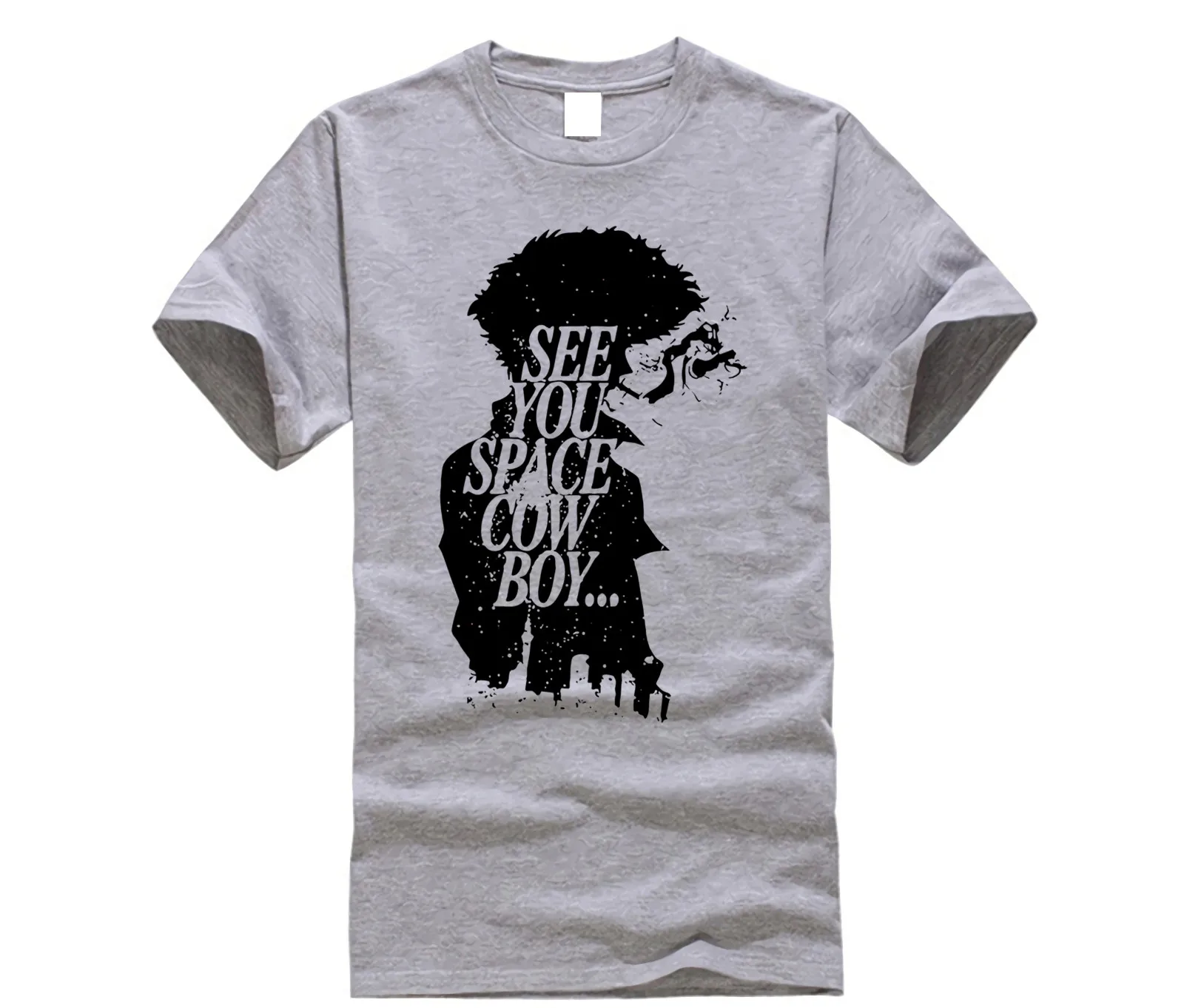 Cool Fashion Anime Cowboy Bebop T-shirt Uncle Spike Spiegel Men See You Space T Shirt Summer Smoking Tee Shirt Fans Clothing
Cool Fashion Anime Cowboy Bebop T-shirt Uncle Spike Spiegel Men See You Space T Shirt Summer Smoking Tee Shirt Fans Clothing