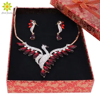 Nigeria Beaded Gold Color Jewelry Sets For Women Crystal Peacock Pendant Necklace Earrings Party Wedding Accessories+Gift Boxes
Nigeria Beaded Gold Color Jewelry Sets For Women Crystal Peacock Pendant Necklace Earrings Party Wedding Accessories+Gift Boxes
