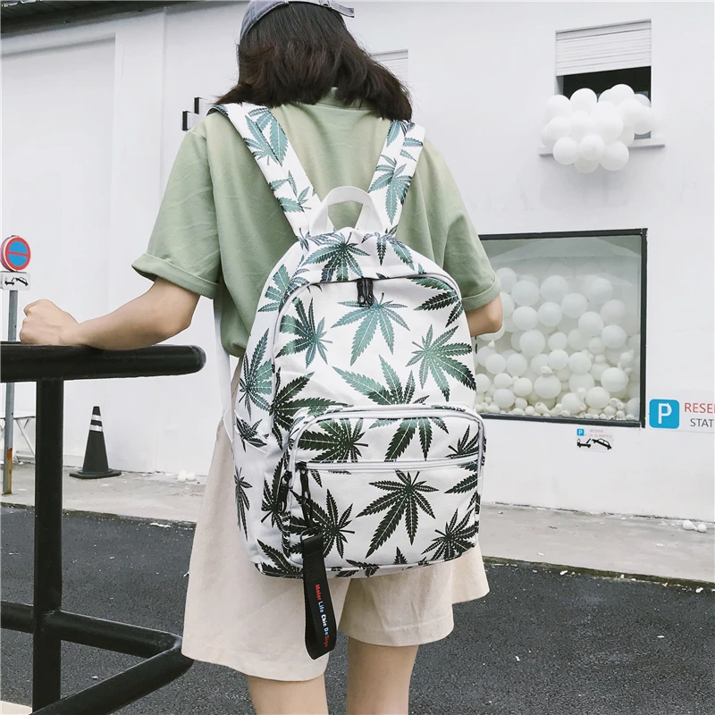 Burminsa Korean Style Big Maple Leaf Printing Canvas Backpack Women Travel Bagpack School Bags For Teenage Girls Summer 2019
Burminsa Korean Style Big Maple Leaf Printing Canvas Backpack Women Travel Bagpack School Bags For Teenage Girls Summer 2019