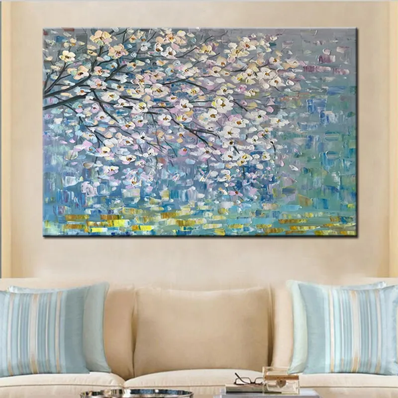 Handpainted Abstract Knife Flower Oil Paintings on Canvas Modern Home Decorativos Art Large Wall Painting White Floral Pictures
Handpainted Abstract Knife Flower Oil Paintings on Canvas Modern Home Decorativos Art Large Wall Painting White Floral Pictures