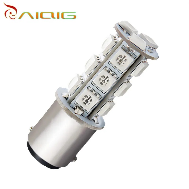 Фото 1157 BAY15D 18 SMD 5050 LED lamps white yellow amber lamp Car Auto p21 / 5 w car brake lights rear parking light source  Автомобили | Signal Lamp (32307296085)