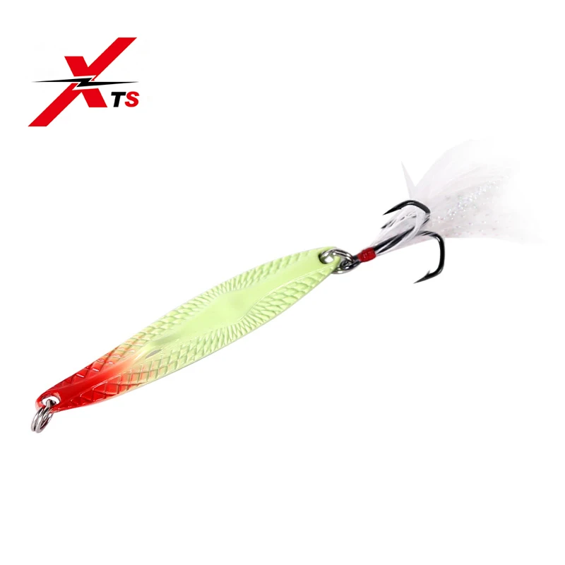 XTS Metal Lure Spinner Spoon Fishing Lures Hard Baits 1PC Full Aqueous Layer Metal Material With Feather Hook Fishing Tackle3406
XTS Metal Lure Spinner Spoon Fishing Lures Hard Baits 1PC Full Aqueous Layer Metal Material With Feather Hook Fishing Tackle3406