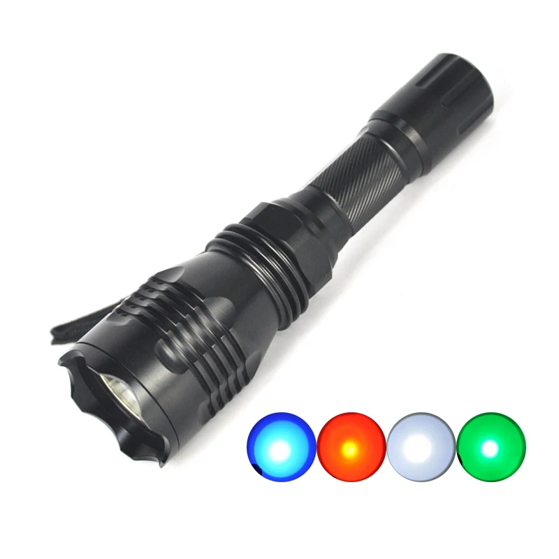 BORUiT 802 XMLQ LED Flashlight White/Blue/Green/Red Light Torch Camping Hunting Fishing Portable Lantern by 18650 Battery
BORUiT 802 XMLQ LED Flashlight White/Blue/Green/Red Light Torch Camping Hunting Fishing Portable Lantern by 18650 Battery