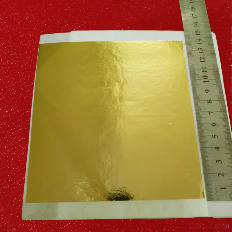 High Quality 100 sheets 13x14cm Taiwan Imitation Gold Leaf Color like 24k Gold leaf
High Quality 100 sheets 13x14cm Taiwan Imitation Gold Leaf Color like 24k Gold leaf