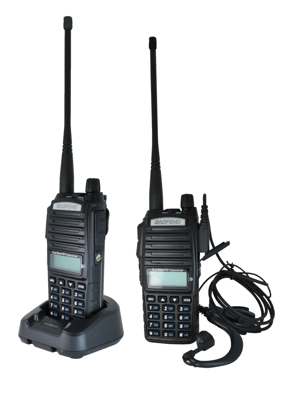 Портативное двухстороннее радио с двумя PTT Ham CB BaoFeng UV 82 двухдиапазонное 136 174/400 520