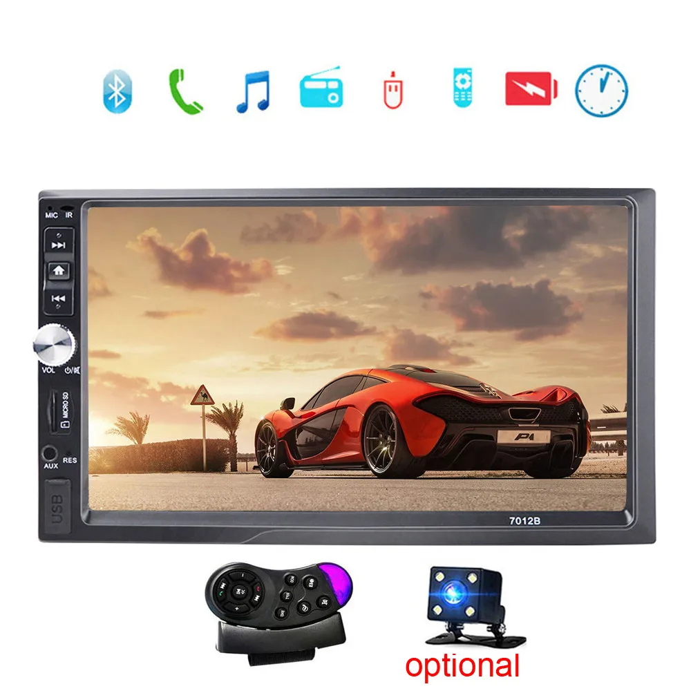 Автомобильный Радио Bluetooth 2 Din 2din 12 в мультимедийный плеер 7 "HD Touch MP5 Авто аудио