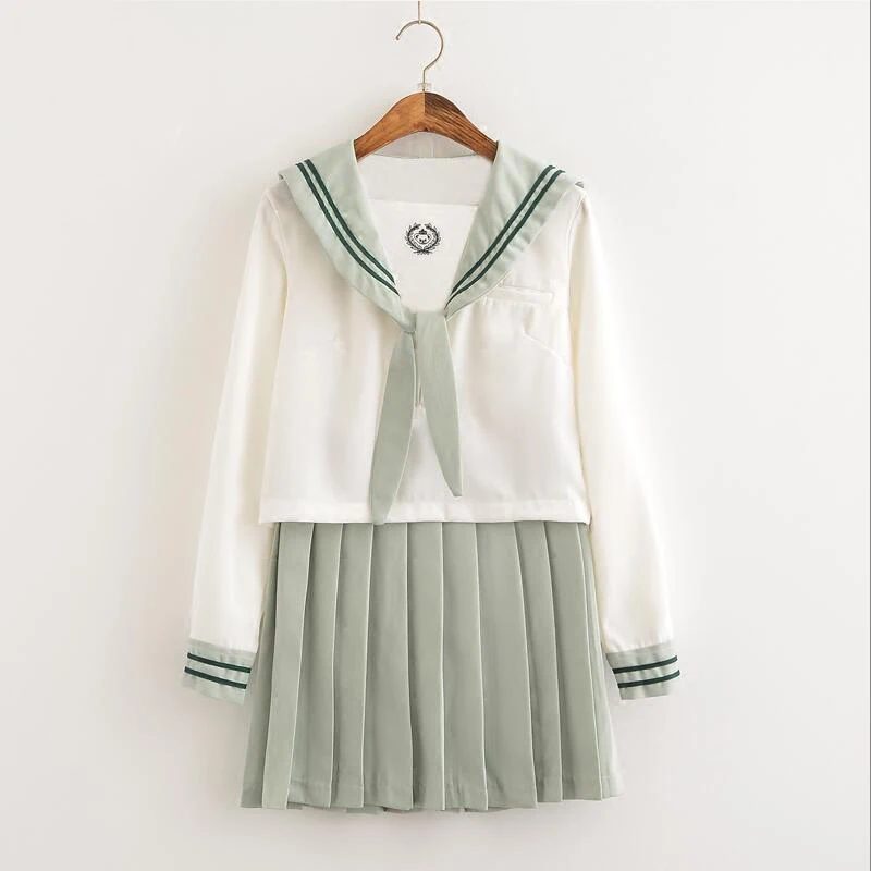 Students Uniform JK Cosplay Top Shirt Pleated Skirt Set School Costume Sailor Collar Green Long Short Sleeves Suit
Students Uniform JK Cosplay Top Shirt Pleated Skirt Set School Costume Sailor Collar Green Long Short Sleeves Suit
