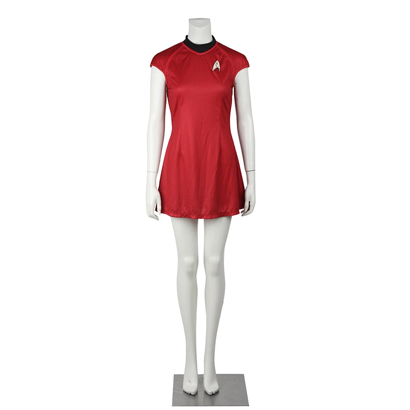 Startreks Into Darkness Costume StarFleet Nyota Uhura Cosplay Red Fancy Dress with Badge Red Uniform Halloween Carnival Outfit
Startreks Into Darkness Costume StarFleet Nyota Uhura Cosplay Red Fancy Dress with Badge Red Uniform Halloween Carnival Outfit