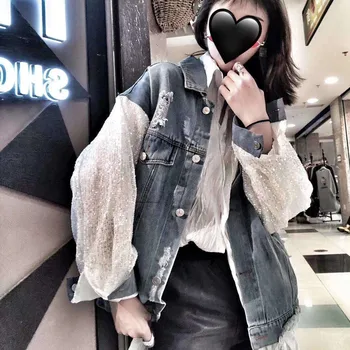 New Spring Autumn Sequins Patchwork Long Sleeve Denim Jackets Large Size Casual Outwear Street Wear Students Denim Jacket Coat
New Spring Autumn Sequins Patchwork Long Sleeve Denim Jackets Large Size Casual Outwear Street Wear Students Denim Jacket Coat