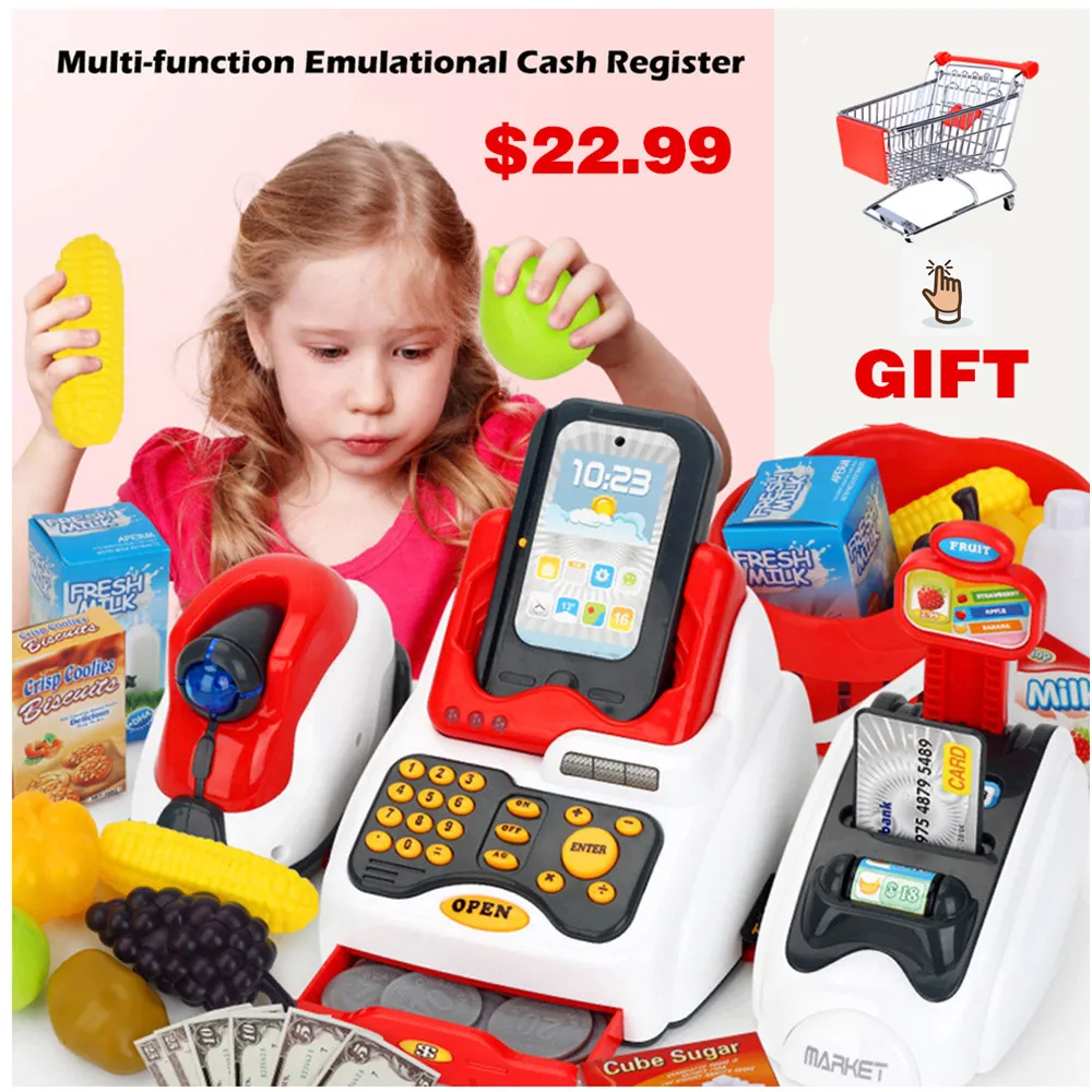 Children Multi-function Emulational Supermarket Cash Register Kits Pretend & Play Toys Kids Logical Thinking Ability Develop
Children Multi-function Emulational Supermarket Cash Register Kits Pretend & Play Toys Kids Logical Thinking Ability Develop