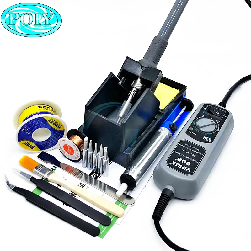 YIHUA 908+ Upgrade 908D LED Digital Soldering Station Mini Portable Adjustable Electric soldering iron Welding tools kit set
YIHUA 908+ Upgrade 908D LED Digital Soldering Station Mini Portable Adjustable Electric soldering iron Welding tools kit set