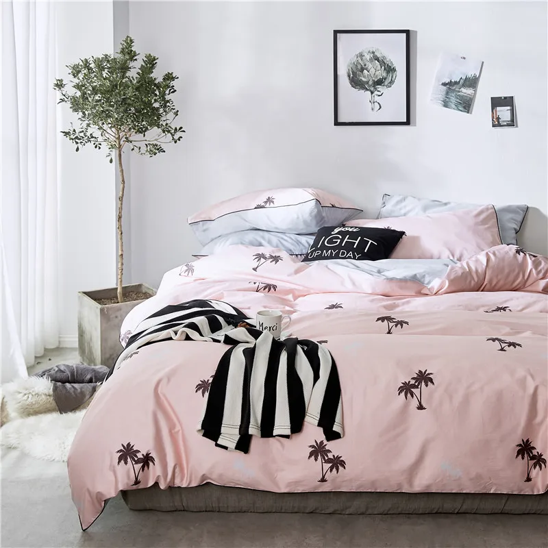 Modern Style Pink Print Bedding Sets Bed Linen Fashion Simple Style Bedding Set Winter Full King Queen Size Duvet Cover Set 
Modern Style Pink Print Bedding Sets Bed Linen Fashion Simple Style Bedding Set Winter Full King Queen Size Duvet Cover Set