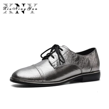 XiuNingYan Women Flats Genuine Leather Oxford Shoes Round Toe Black Lady Lace Up Brogues Casual Shoes for Women Loafers Shoes
XiuNingYan Women Flats Genuine Leather Oxford Shoes Round Toe Black Lady Lace Up Brogues Casual Shoes for Women Loafers Shoes