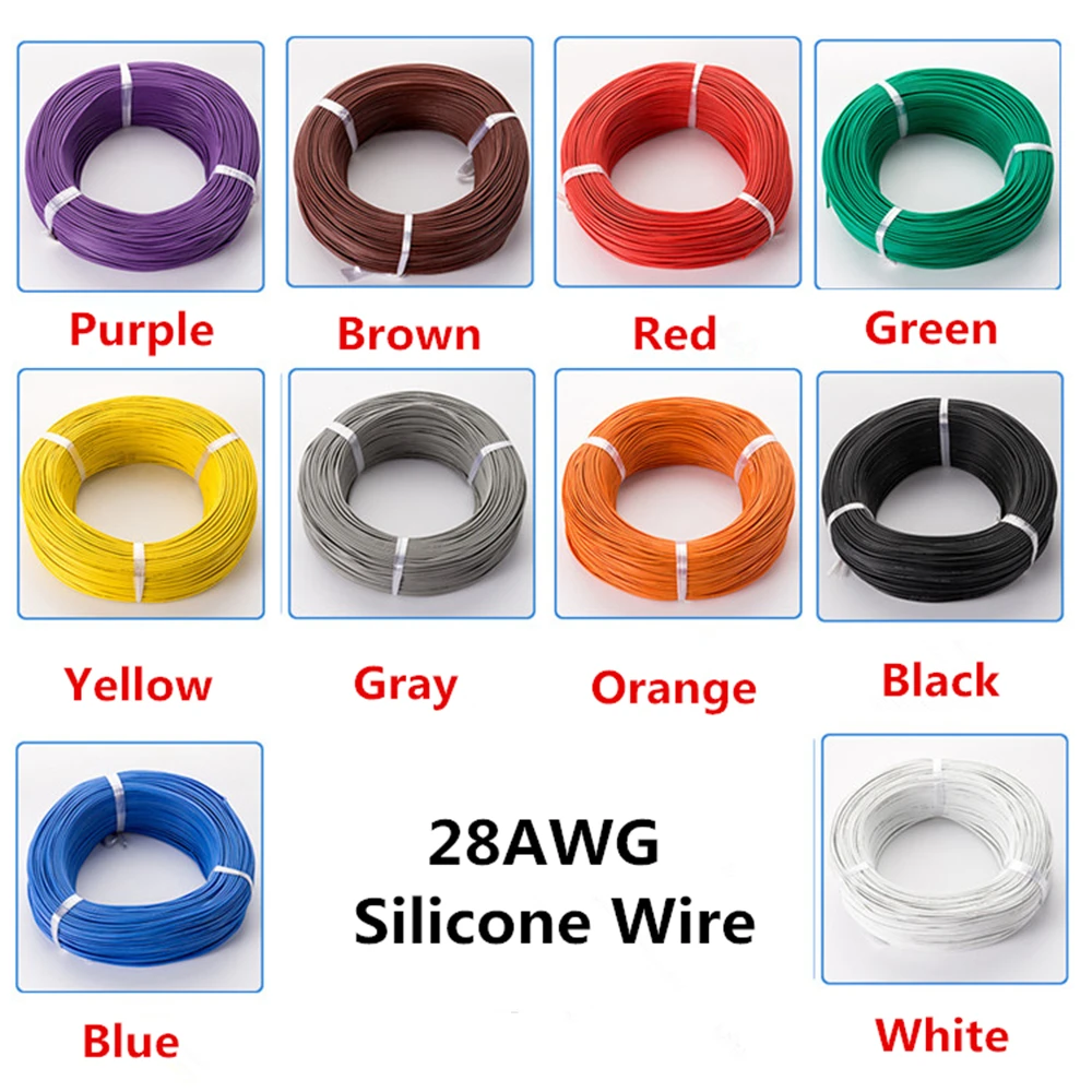10 Meter 28AWG Soft Silicone Cable 0.08mm2 Ultra Flexiable Test Line Wire OD 1.2mm
10 Meter 28AWG Soft Silicone Cable 0.08mm2 Ultra Flexiable Test Line Wire OD 1.2mm