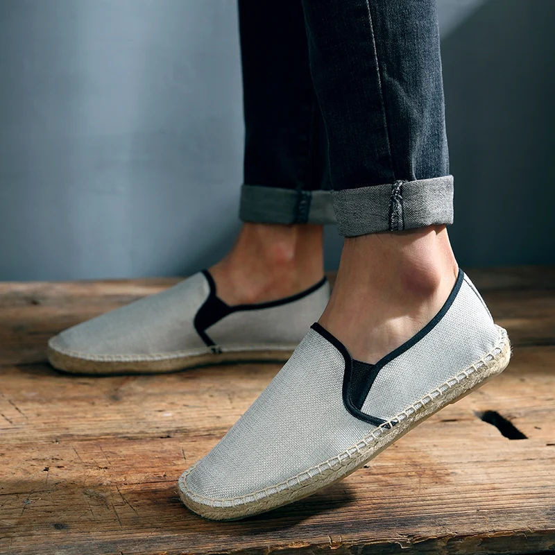 Loveontop Brand Summer fashion men's linen shoes hand-made non-slip breathable outdoor casual shoes men Loafers
Loveontop Brand Summer fashion men's linen shoes hand-made non-slip breathable outdoor casual shoes men Loafers