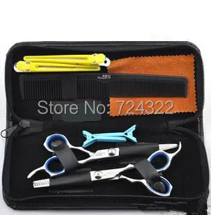Professional 6.0 440C steel Hairdressing Scissors shears Set Kit Barber Hair Straight Thinning cutting razor comb Free Shipping
Professional 6.0 440C steel Hairdressing Scissors shears Set Kit Barber Hair Straight Thinning cutting razor comb Free Shipping